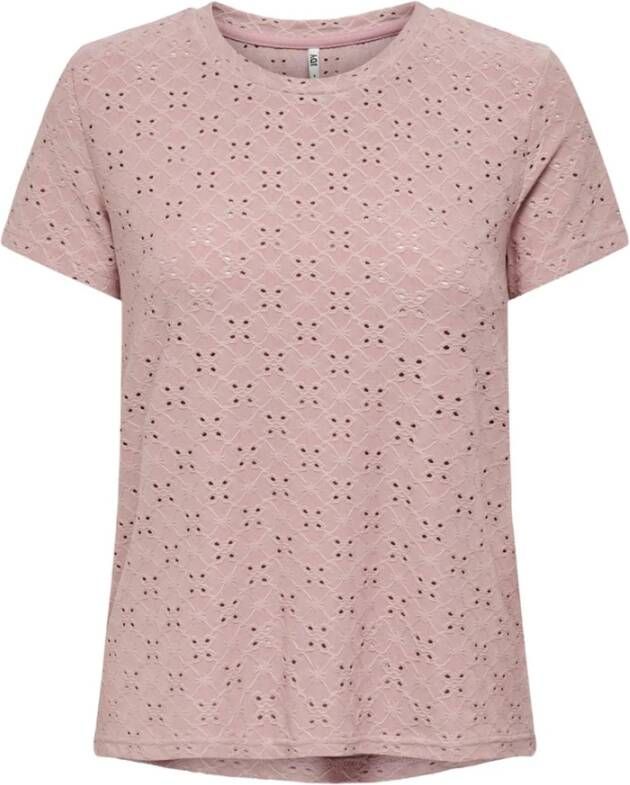 Jacqueline de Yong Roze korte mouwen T-shirt Pink Dames