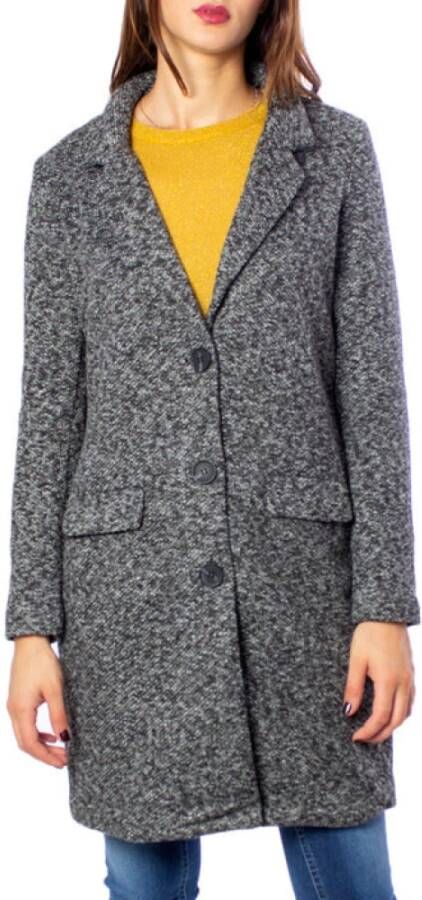 Jacqueline de Yong Grijze Marl Knoopjas met Zakken Gray Dames