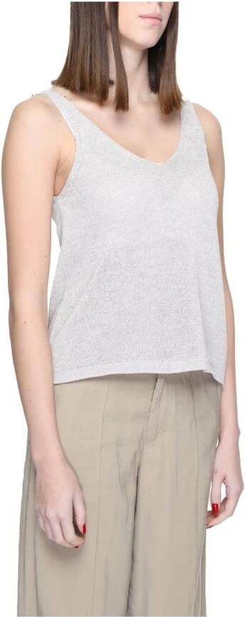 Jacqueline de Yong Beige Tanktop met Bandjes Beige Dames - Foto 4