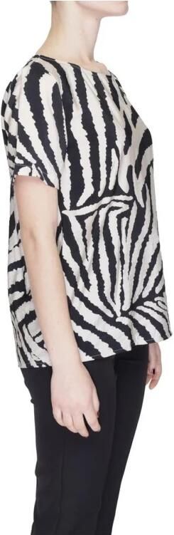 Jacqueline de Yong Beige Zebra Print Top Korte Mouw Beige Dames - Foto 3