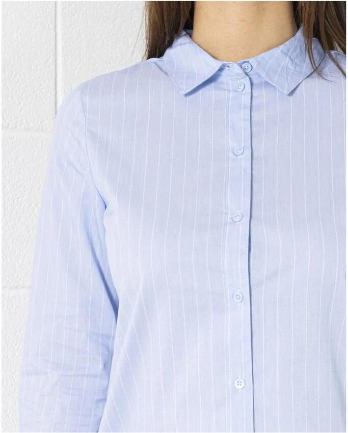 Jacqueline de Yong Lichtblauwe Pinstripe Damesoverhemd Blue Dames - Foto 6