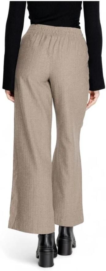 Jacqueline de Yong Wijde Pijp Geweven Broek Herfst Winter Collectie Brown Dames - Foto 5