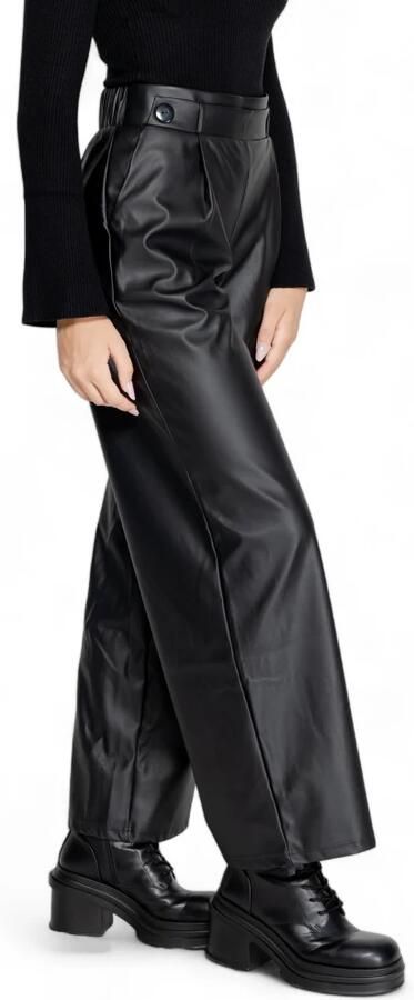 JDY Shelly Sterk x Wehkamp high waist straight fit broek SOYA zwart - Foto 4