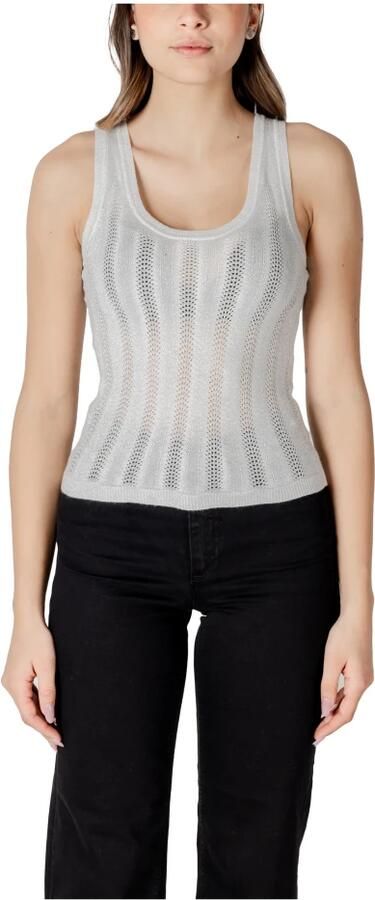 Jacqueline de Yong Gestreepte Mouwloze Tank Top White Dames - Foto 3