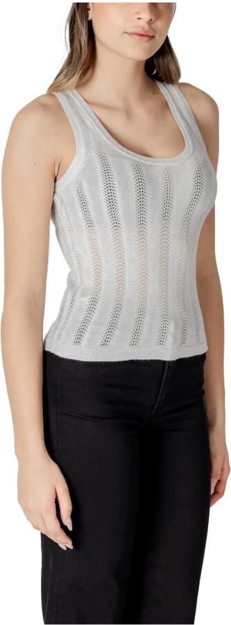 Jacqueline de Yong Gestreepte Mouwloze Tank Top White Dames - Foto 2