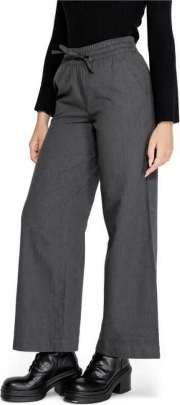 Jacqueline de Yong Wijde Pijp Geweven Broek Herfst Winter Collectie Gray Dames - Foto 4