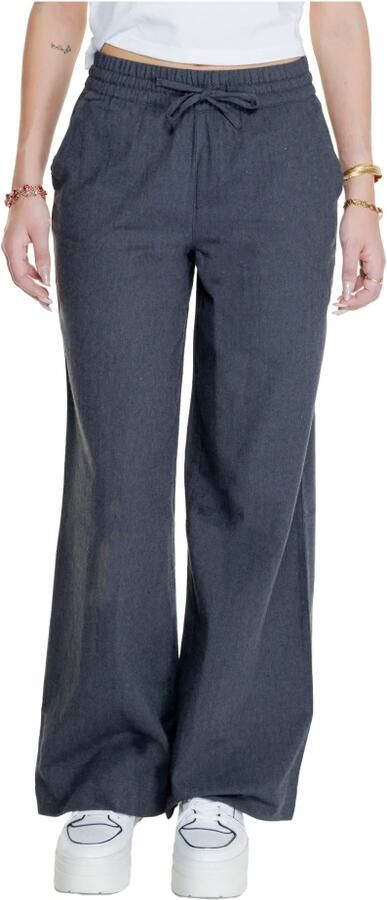 Jacqueline de Yong Wijde Pijp Geweven Broek Herfst Winter Collectie Gray Dames