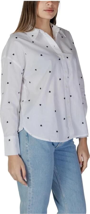 Jacqueline de Yong Klassieke Zwarte Katoenen Overhemd White Dames - Foto 2