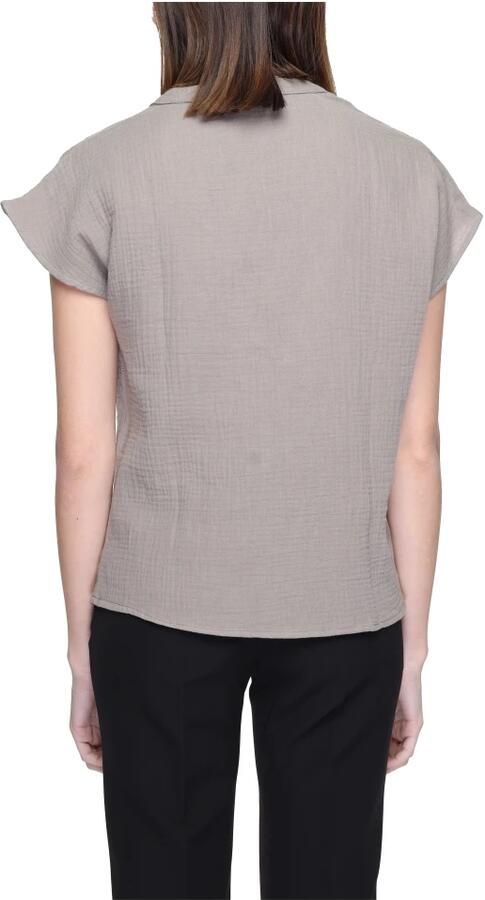 Jacqueline de Yong Grijze Katoenen V-Hals Blouse Gray Dames - Foto 2