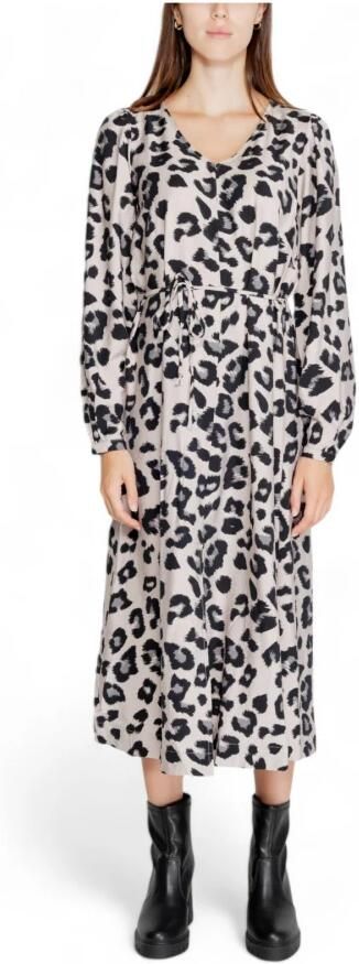 Jacqueline De Yong Lange Jurk JDYCAROLINE L S MIDI SLIT DRESS WVN 15330353