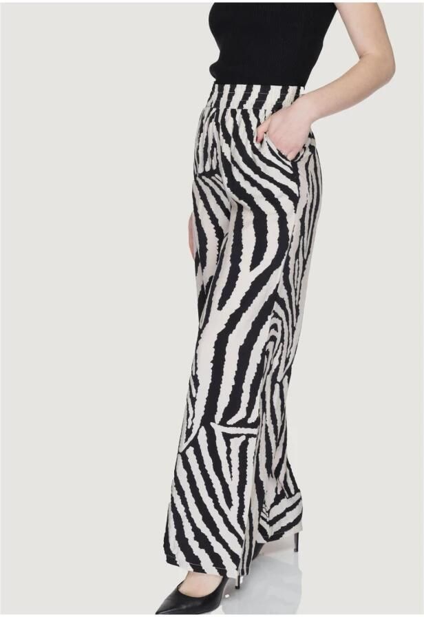 Jacqueline de Yong Luipaardprint Wijde Broek Multicolor Dames