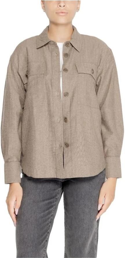 Jacqueline de Yong Relaxed Fit Geweven Shirt Damescollectie Beige Dames - Foto 2