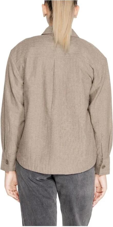 Jacqueline de Yong Relaxed Fit Geweven Shirt Damescollectie Beige Dames