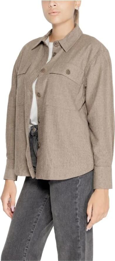 Jacqueline de Yong Relaxed Fit Geweven Shirt Damescollectie Beige Dames - Foto 3
