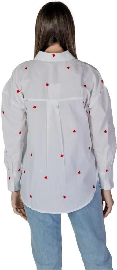 Jacqueline de Yong Rode Gedrukte Klassieke Kraag Overhemd White Dames - Foto 2