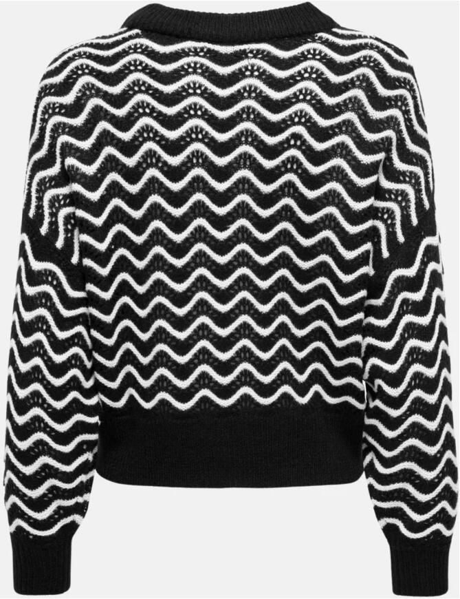 Jacqueline de Yong Lange mouw elastische trui voor vrouwen Black Dames - Foto 6