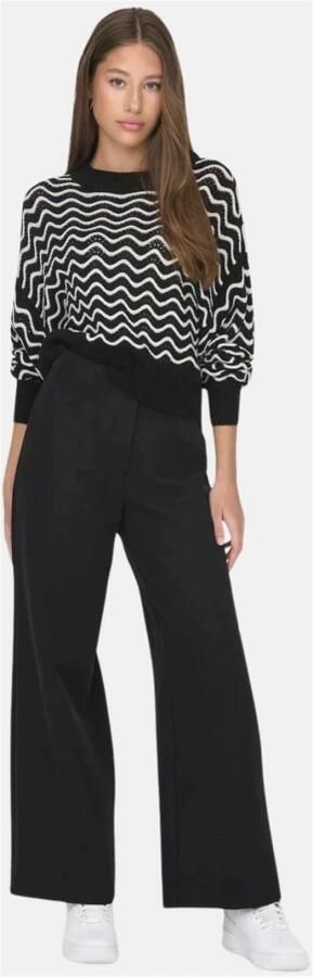 Jacqueline de Yong Lange mouw elastische trui voor vrouwen Black Dames - Foto 5