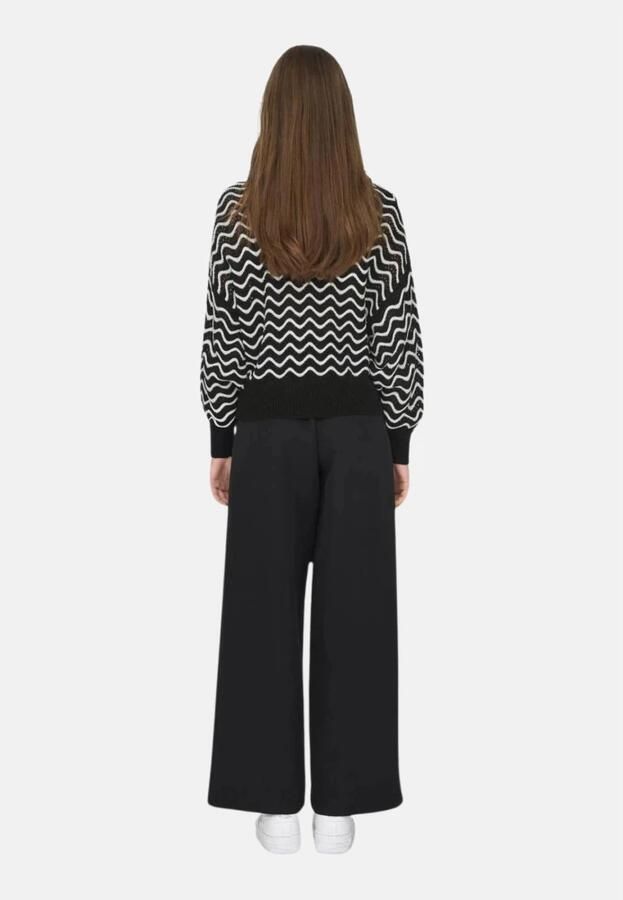 Jacqueline de Yong Lange mouw elastische trui voor vrouwen Black Dames - Foto 2
