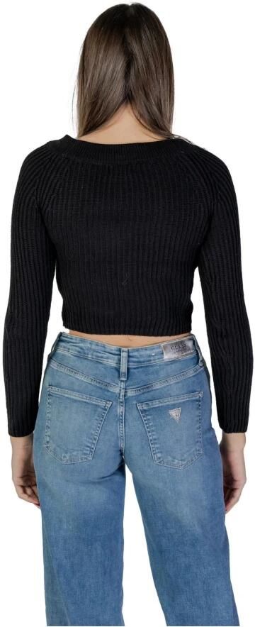 Jacqueline de Yong Zwarte Acryl Dames Sweatshirt Lente Zomer Black Dames - Foto 2