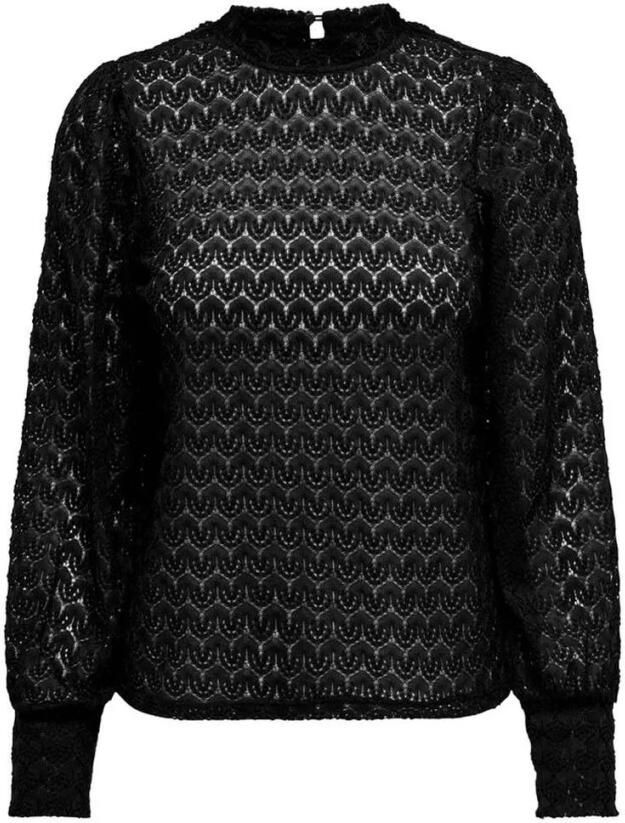 Jacqueline de Yong Kanten Top met Lange Mouwen voor Dames Black Dames - Foto 3