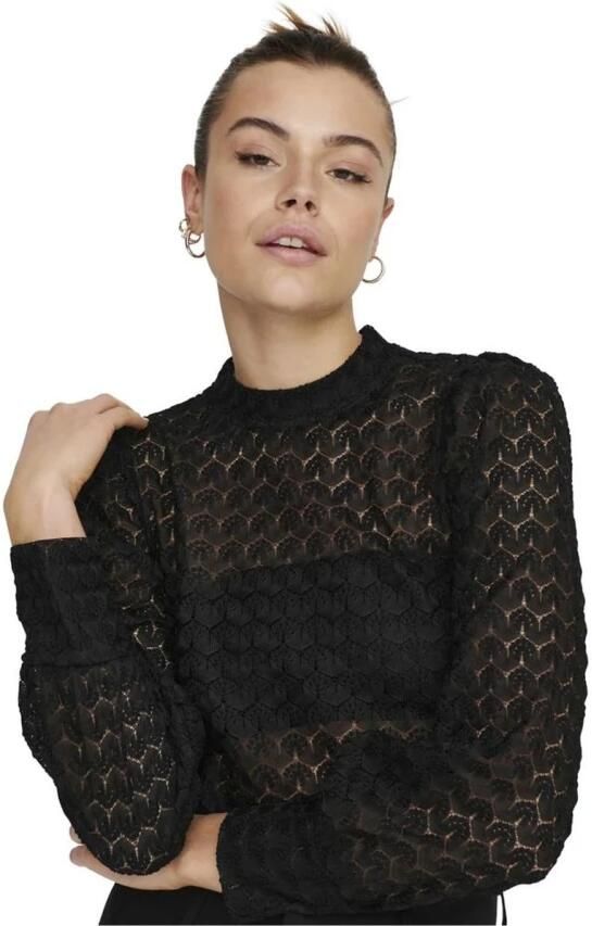 Jacqueline de Yong Kanten Top met Lange Mouwen voor Dames Black Dames - Foto 2