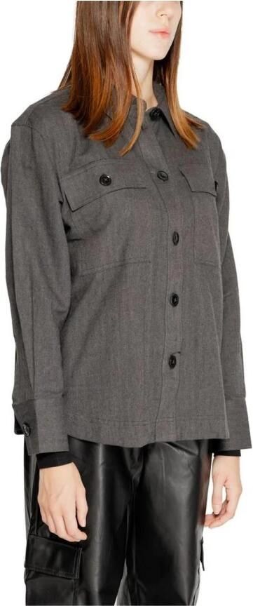 Jacqueline de Yong Zwarte Katoenen Trui Relaxte Pasvorm Black Dames - Foto 5