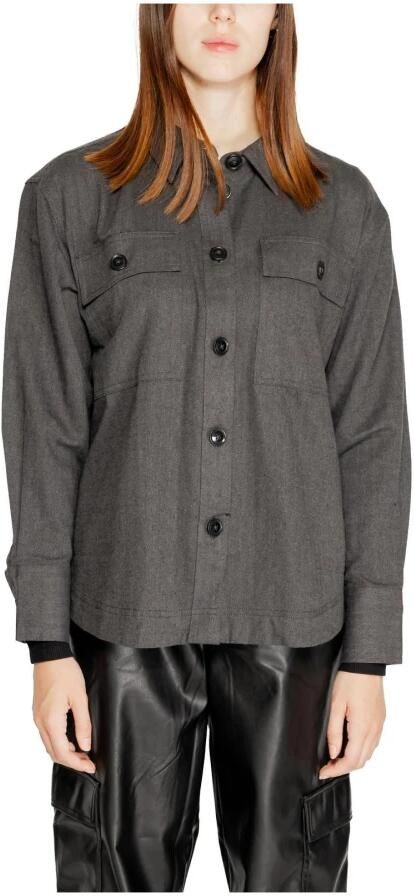 Jacqueline de Yong Zwarte Katoenen Trui Relaxte Pasvorm Black Dames - Foto 2