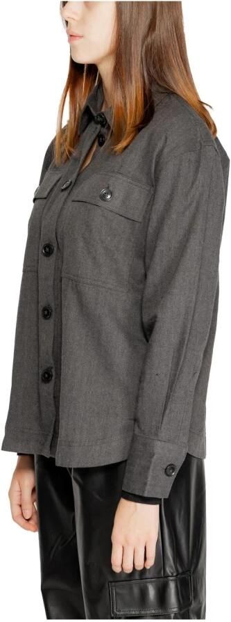 Jacqueline de Yong Zwarte Katoenen Trui Relaxte Pasvorm Black Dames - Foto 4