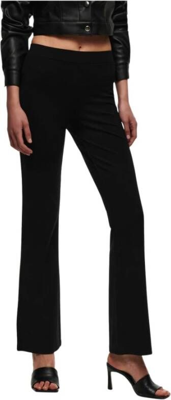 Jacqueline de Yong Zwarte broek met elastische taille Black Dames