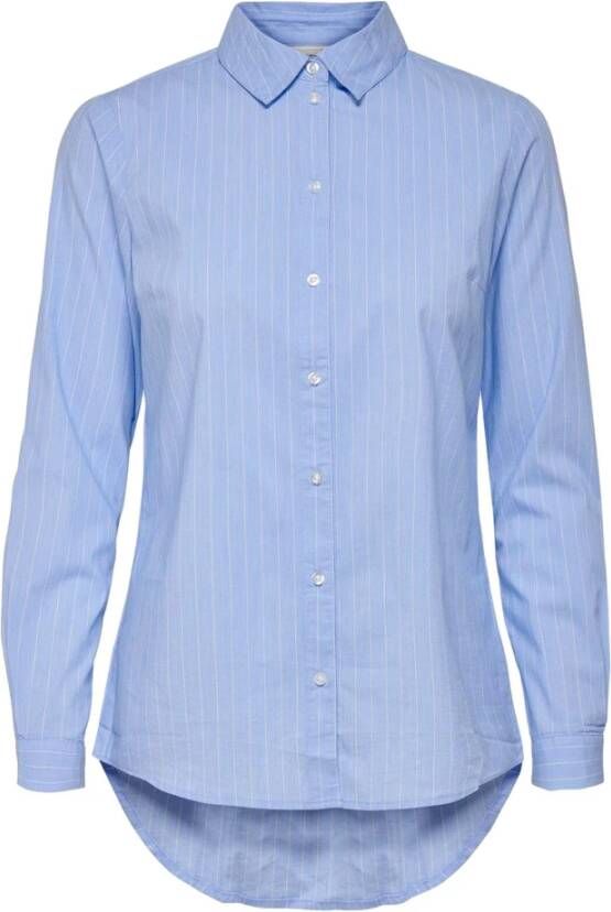 Jacqueline de Yong Lichtblauwe Pinstripe Damesoverhemd Blue Dames - Foto 10