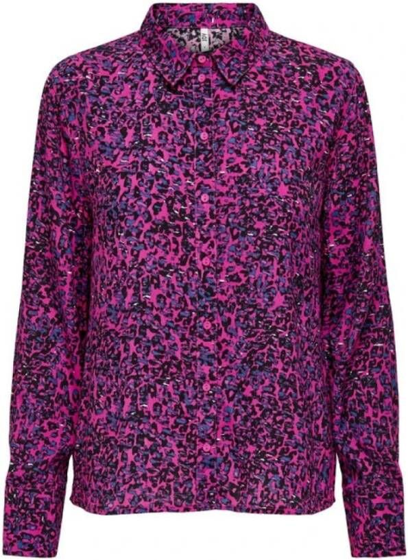 Jacqueline de Yong Luipaardprint Button-Up Shirt Multicolor Dames