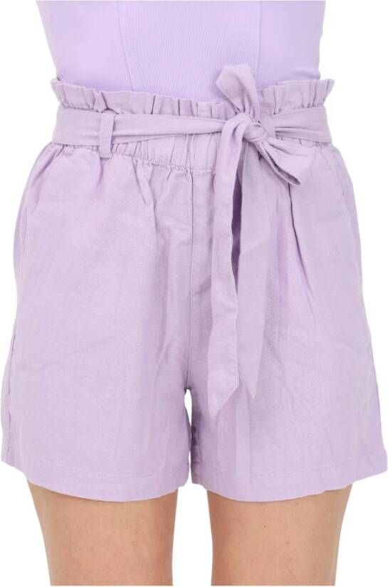 Jacqueline de Yong Lila Linnen-Viscose Shorts Purple Dames