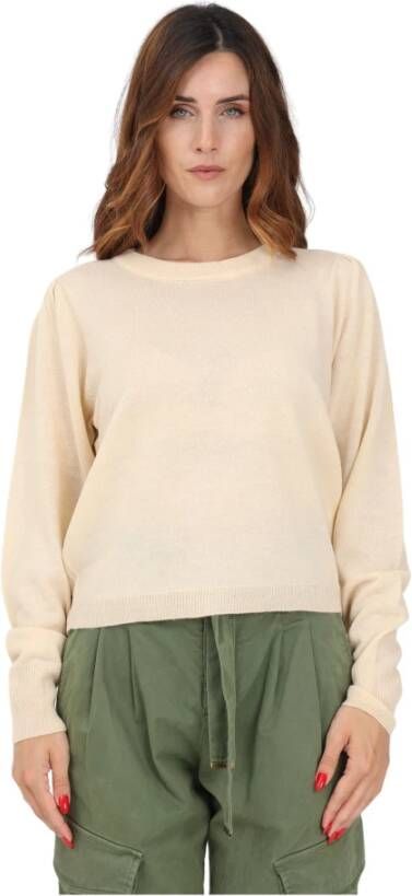 Jacqueline de Yong Trui met ronde hals Beige Dames