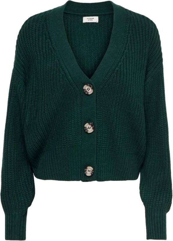 Jacqueline de Yong Stijlvolle Cardigan voor Vrouwen Green Dames