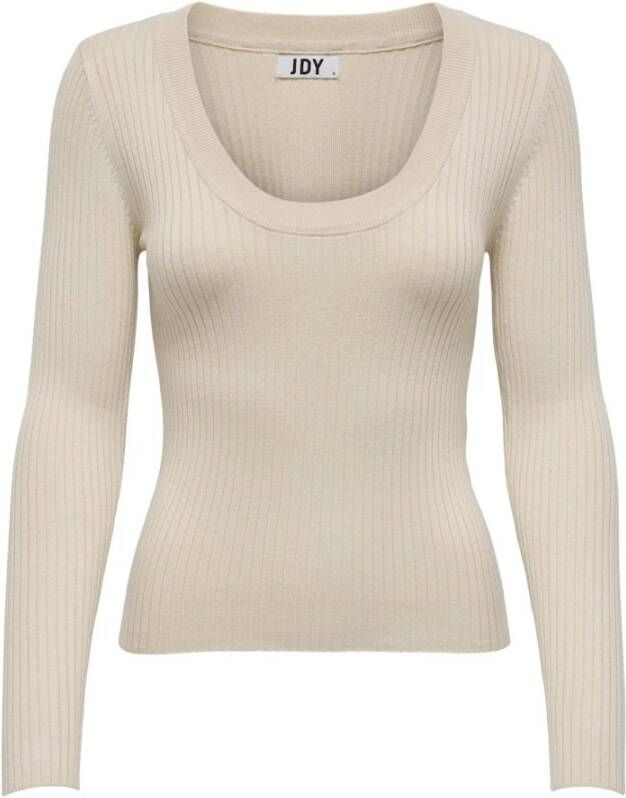 Jacqueline de Yong Beige Dames Gebreide Kleding Beige Dames