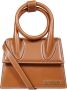 Jacquemus Crossbody bags Le Chiquito Noeud Coiled handbag in cognac - Thumbnail 1