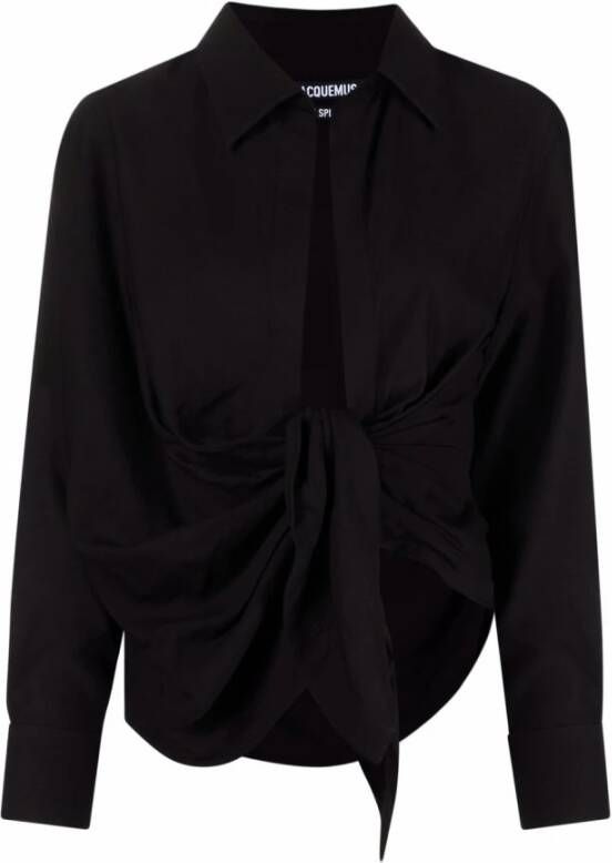 Jacquemus 990 Zwarte Shirt Bahia Collectie Zwart Dames