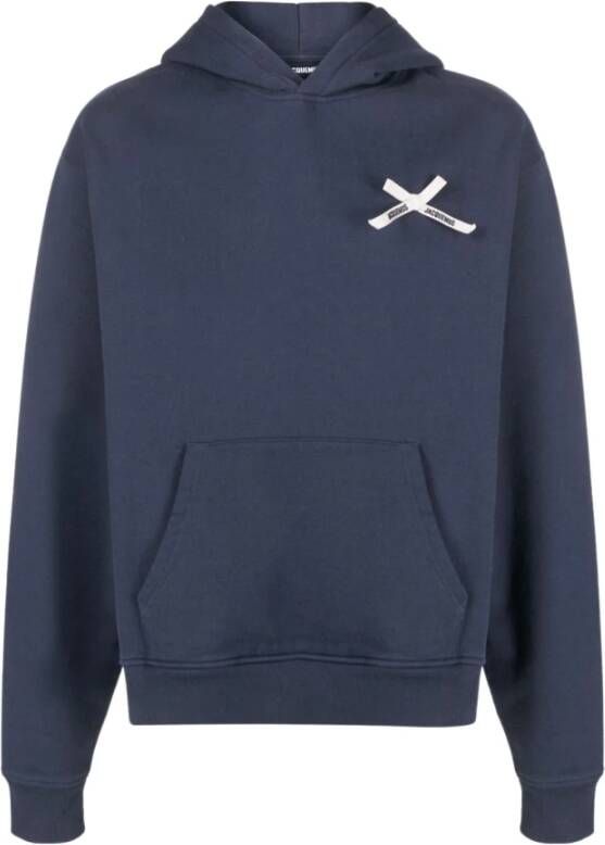 Jacquemus Blauwe Sweaters Heren Hoodie Blauw Heren