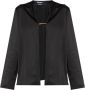 Jacquemus Zwarte Satijnen Overhemd met Gouden Sluiting Black Dames - Thumbnail 1