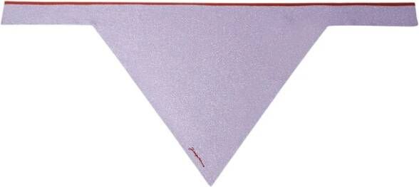 Jacquemus Brilho Gebreide Sjaal Purple Dames