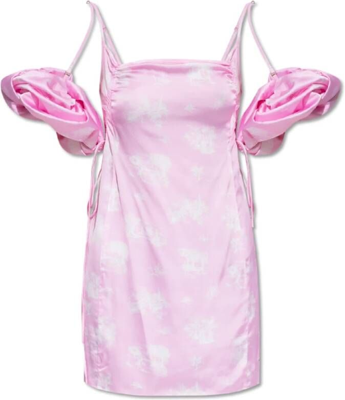 Jacquemus Chou jurk met afneembare mouwen Pink Dames