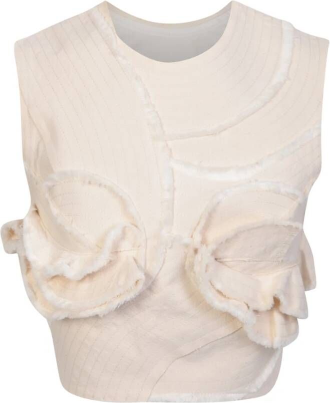 Jacquemus Elegante Witte Bloementop voor Vrouwen White Dames