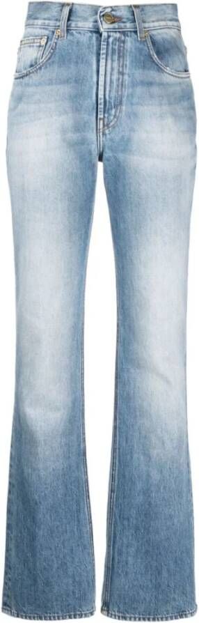 Jacquemus Flared High Waist Jeans in Lichtblauw Tabac Blauw Dames