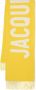 Jacquemus Gele Fringe Logo Wollen Sjaal Yellow Dames - Thumbnail 1