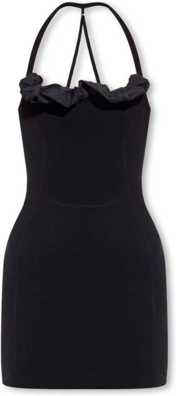 Jacquemus Geribbelde jurk met 'croissant' patroon Zwart Dames