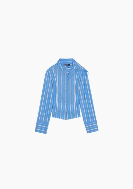 Jacquemus Gestreepte lintoverhemd Blauw Dames