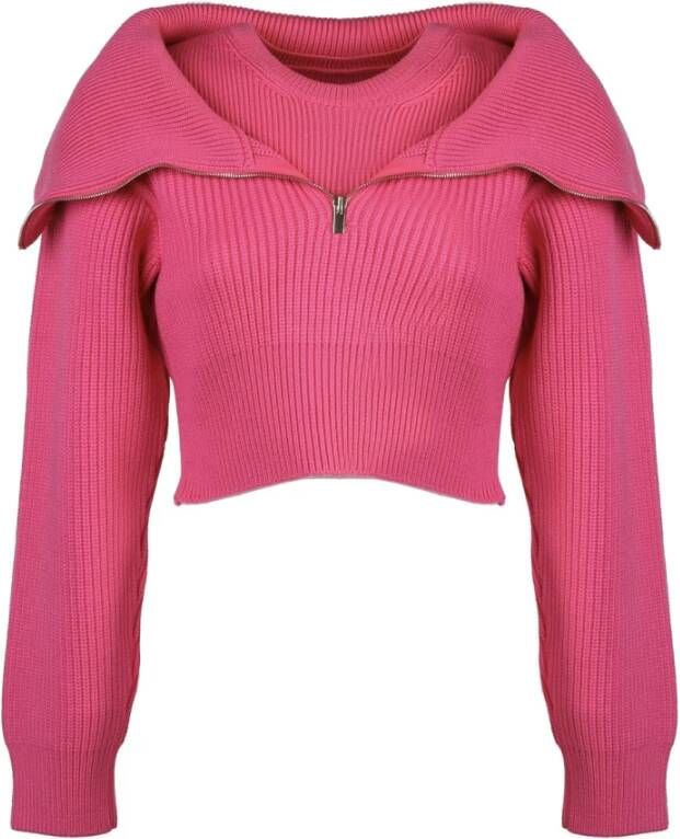 Jacquemus Gezellige en stijlvolle trui met ronde hals Roze Dames