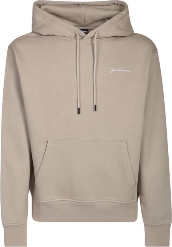 Jacquemus Groene Sweatshirt met Iconisch Logo Beige Dames