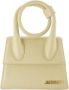 Jacquemus Shoppers Le Chiquito Noeud Leather Shoulder Bag in crème - Thumbnail 3