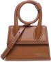 Jacquemus Crossbody bags Le Chiquito Noeud Coiled handbag in cognac - Thumbnail 3